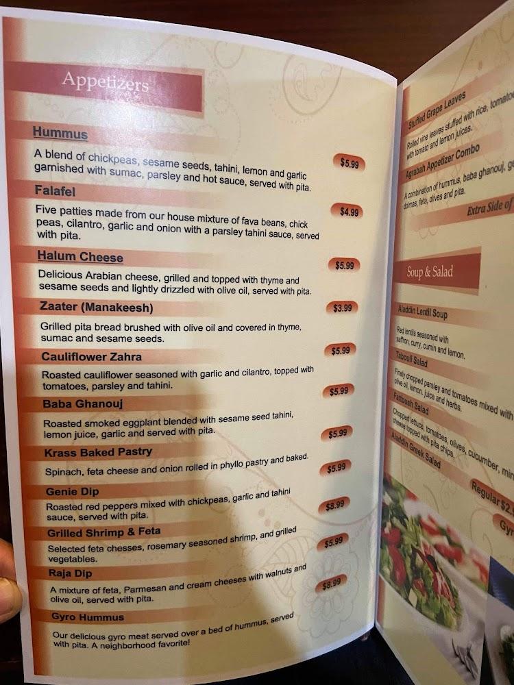 Aladdin Cafe Menu image 3